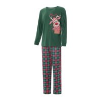 Meihuida roditelj-djeca božićne pidžame jelena za jelena s plastičnim hlačama