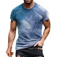 Muška košulja muške ljetne casual 3D tiskani kratki rukav okrugli vrat Top majica