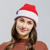 Rosarivae Santa Claus pletena hat božićna zimska vuna topla kukičani beanie za odrasle