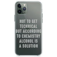Distinconknk Clear Shootototoot hibridni slučaj za iPhone Pro - TPU BUMPER Akrilni zaštitni ekran za hladan staklo - prema hemiji alkohol je rješenje