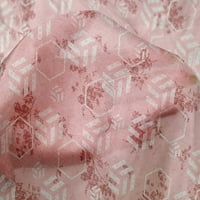 Onuone svilena tabby ružičasta losos tkanina šesterokutna geometrijska haljina materijal tkanina za ispis tkanina sa dvorištem širom