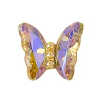 Jiaroswwei ukrasi za nokte pjenušava površina lijepo sjajni vizualni efekt široka primjena Fau Crystal luksuzni leptir 3D ukras za nokte Dizajn za nokte zalihe